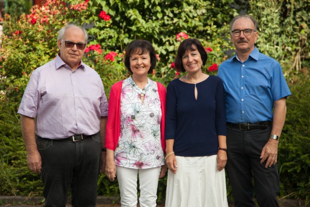 V.l.n.r.: Horst Schildknecht, Margaret Schweigert-Ballheimer, Siglinde Musterle, Dr. Wilfried Musterle